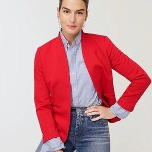 J. Crew Going Out Blazer in Stretch Twill, Red 0P